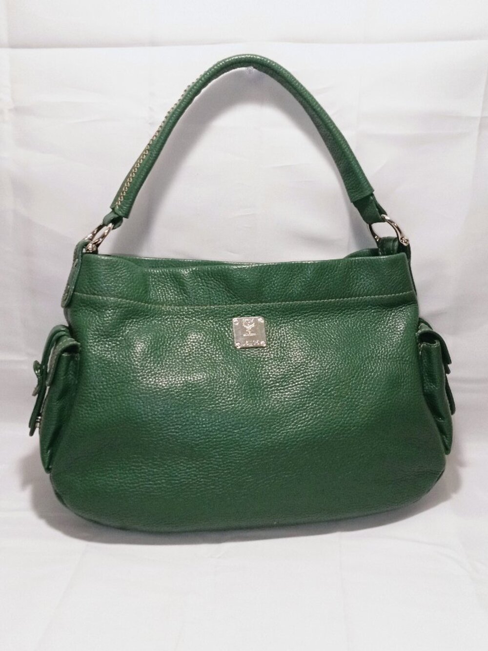 MCM Green Pebbled Leather Shoulder Bag ⭐️Vintage/Rare⭐️